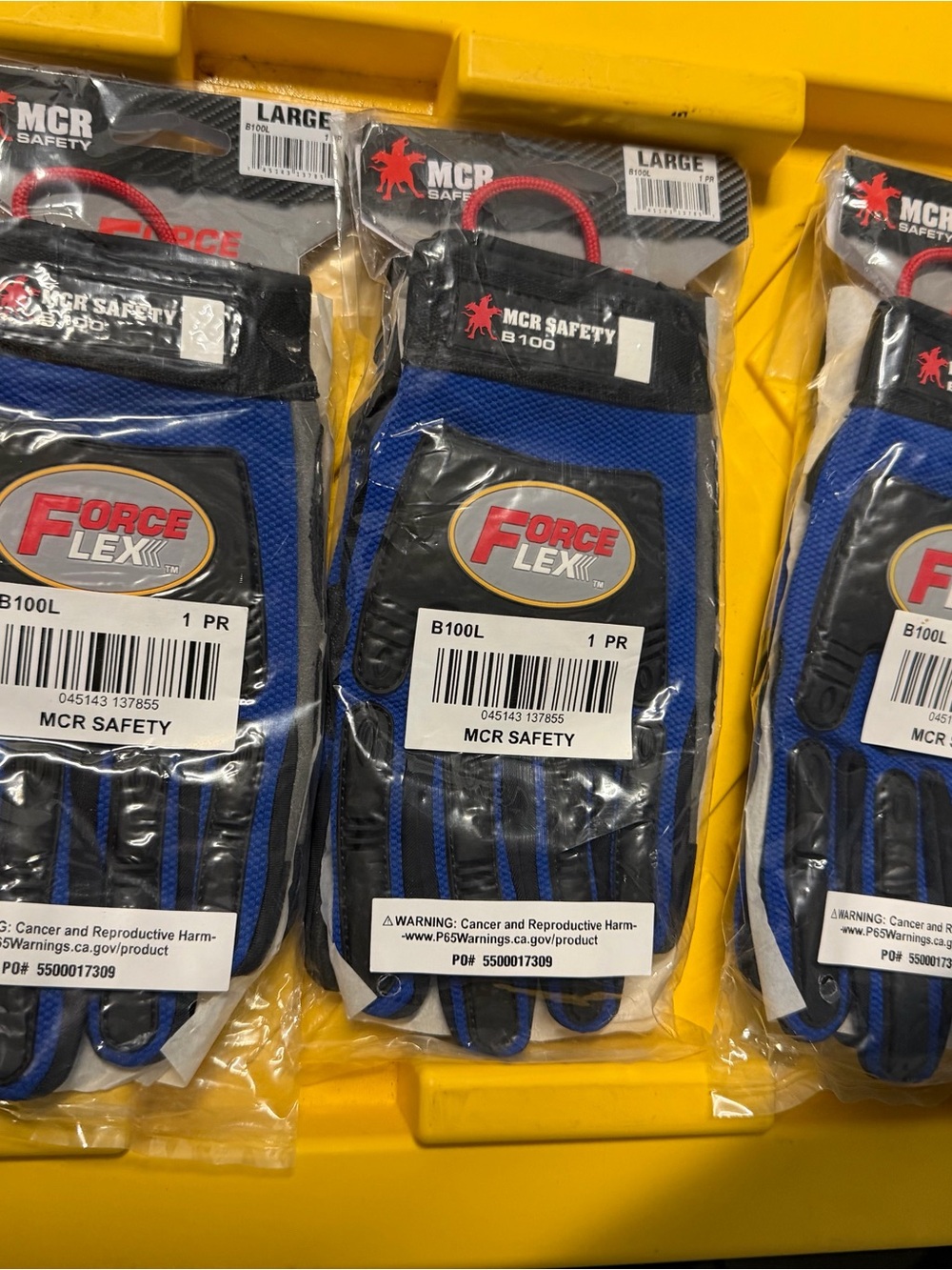Force Flex Blue/Black Work Gloves - Large